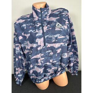 Reebok Jacket Women Medium Multi-Colored Long Sleeve Stretch Waist Camo Athletic